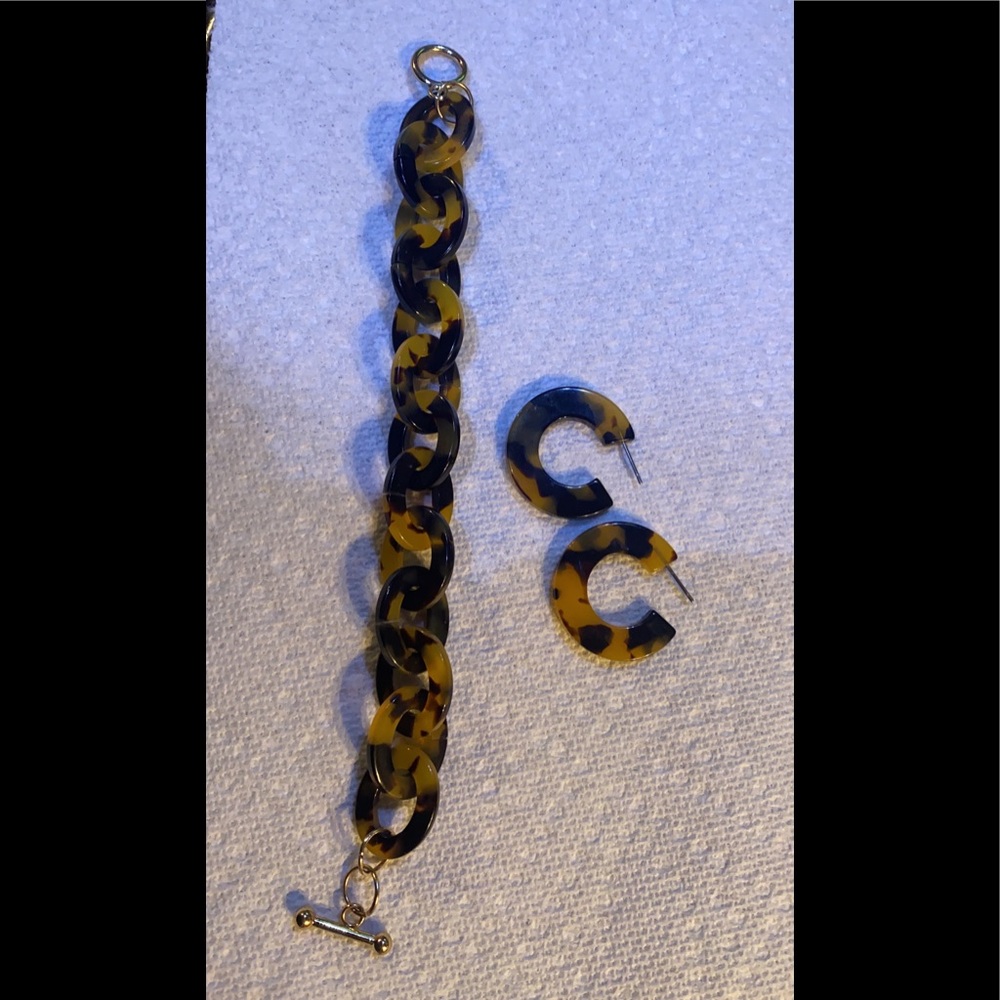 Tortoise necklace and bracelet set